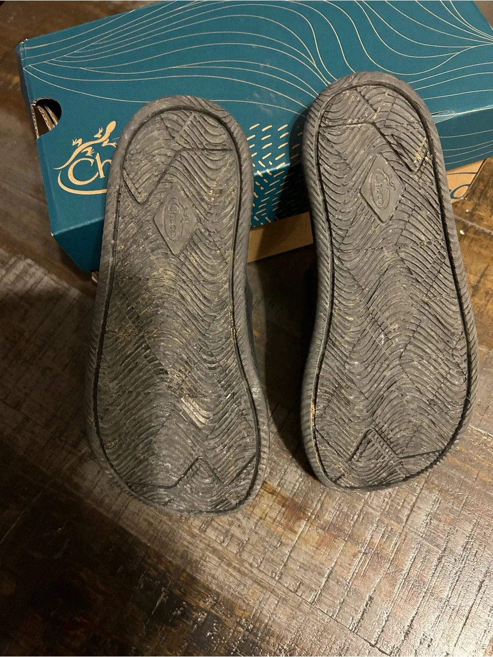 Chaco Rainbow Strap Slide Sandals - Black Footbed